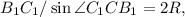 B_1C_1/\sin\angle C_1CB_1=2R,