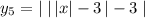 y_5=|\; |\, |x|-3\, |-3\; |