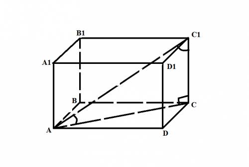 Длина диагонали основания прямоугольного параллепипеда равна 10 см , его длина 8 см , а угол между д