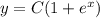 y=C(1+e^{x})