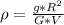 \rho = \frac{g*R^2}{G*V}