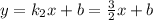 y=k_2x+b= \frac{3}{2}x+b