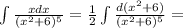 \int \frac{xdx}{(x^2+6)^5} = \frac{1}{2} \int \frac{d(x^2+6)}{(x^2+6)^5} =