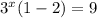 3^x(1-2)=9