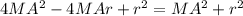 4MA^{2} -4MAr+ r^{2} = MA^{2} +r^{2}