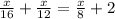 \frac{x}{16} + \frac{x}{12} = \frac{x}{8} + 2