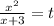 \frac{ x^{2} }{x+3}=t