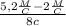 \frac{5,2 \frac{M}{C} - 2 \frac{M}{C} }{8 c}