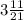 3 \frac{11}{21}