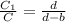 \frac{C_1}C=\frac d{d-b}