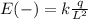 E(-)=k \frac{q}{L ^{2} }