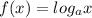 f(x) = log_{a}x