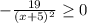 - \frac{19}{(x+5) ^{2} } \geq 0