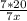 \frac{7*20}{7x}