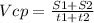 Vcp= \frac{S1+S2}{t1+t2}