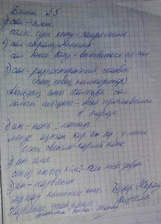 Билет № 5 берілген омонимдердің мағынасын түсіндіріңіз, бір омониммен бірнеше сөз тіркес құраңыз. қа