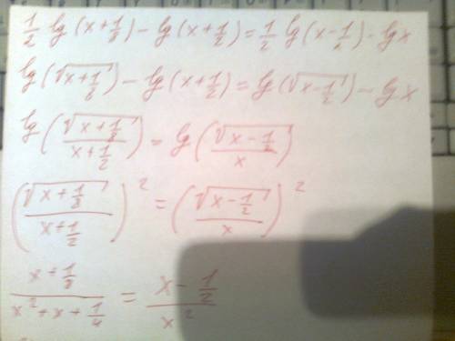 1) log x+1(2)=3 2) 1/2 lg(x+1/8) - lg(x+1/2) = 1/2lg(x-1/2) - lgx