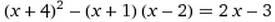 (х+4)^2-(x+1)(x-2)=2x-3 решить уравнение