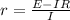 r= \frac{E-IR}{I}