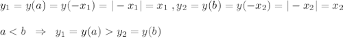 y_1=y(a)=y(-x_1)=|-x_1|=x_1\; ,y_2=y(b)=y(-x_2)=|-x_2|=x_2\\\\ay_2=y(b)