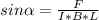 sin \alpha = \frac{F}{I * B * L}