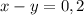 x-y=0,2