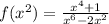 f(x^2)= \frac{x^4+1}{x^6-2x^2}