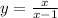 y= \frac{x}{x-1}