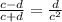 \frac{c-d}{c+d}= \frac{d}{c^2}