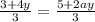 \frac{3+4y}{3}=\frac{5+2ay}{3}