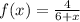 f(x)= \frac{4}{6+x}