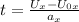 t= \frac{ U_{x}- U_{0x} }{ a_{x} }