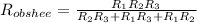 R_{obshee}= \frac{R_1R_2R_3}{R_2R_3+R_1R_3+R_1R_2}