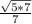 \frac{ \sqrt{5*7}}{7}