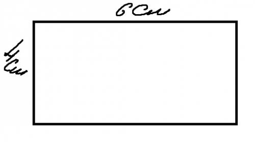 Постройте прямоугольник со сторонами 4 см и 6 см