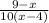 \frac{9-x}{10(x-4)}