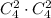 C^2_4\cdot C^2_4