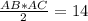 \frac{AB*AC}{2}=14