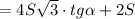 =4S \sqrt{3}\cdot tg \alpha +2S