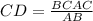 CD= \frac{BCAC}{AB}