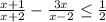 \frac{x+1}{x+2}- \frac{3x}{x-2} \leq \frac{1}{2}