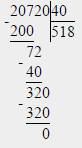 Найти частное пример: 22220: 55=столбиком решить 31108: 44=столбиком решить 20720: 40=столбиком реши
