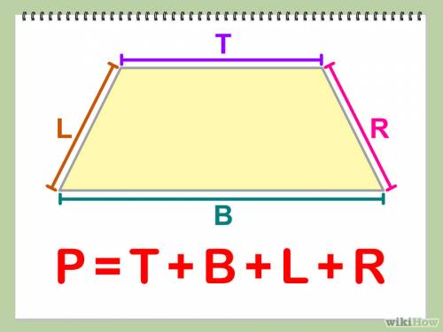 Средняя линия трапеции 6,5 см, боковые стороны 7см и 6cм.найдите периметр трапеции