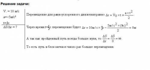 Материальная точка движется прямолинейно с начальной скоростью v0 = 10 м/с и с постоянным ускорением