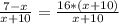 \frac{7-x}{x+10}= \frac{16*(x+10)}{x+10}