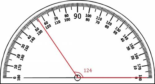 Начертите угол ,градусная мера которого равна: 1)38 градусов,2)124 градусов,3)92 градусов,4)90 граду