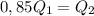 0,85Q_1=Q_2