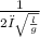 \frac{1}{2 π\sqrt{ \frac{l}{g} } }