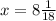 x=8 \frac{1}{18}