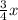 \frac{3}{4}x